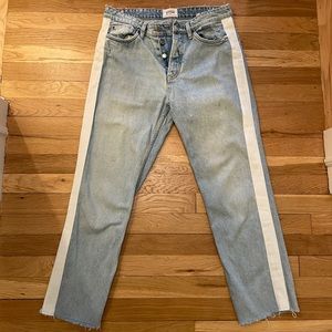 Zara Blue Jeans with White Stripe